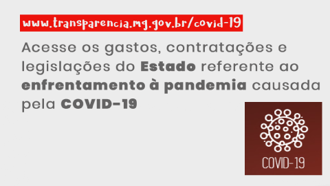 Portal da Transparência de MG reúne informações sobre a COVID-19