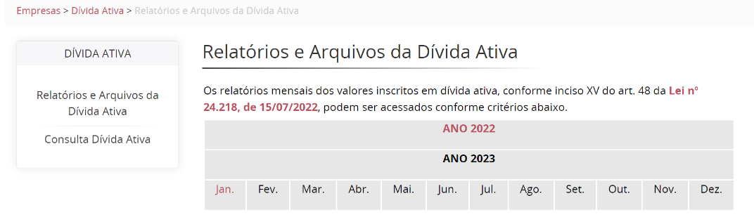 Dívida Ativa 2023