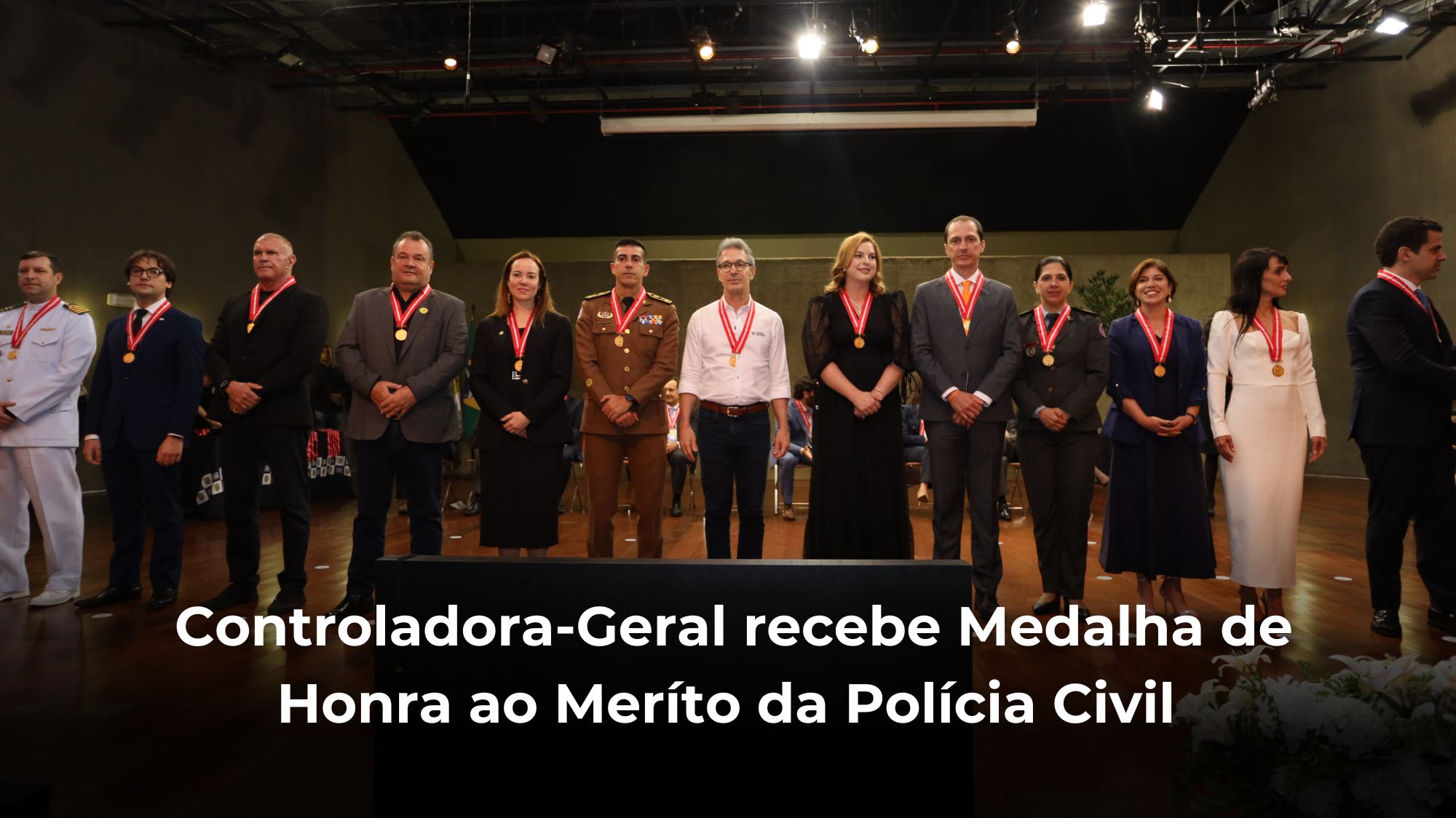Controladora-Geral do Estado é condecorada com a Medalha de Honra ao Mérito da Polícia Civil de Minas Gerais