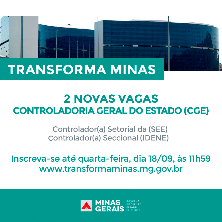 Insta transformaMinas setembro feed 2